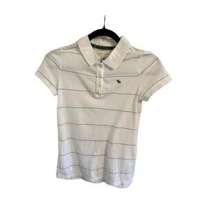 Abercrombie & Fitch Striped Polo  Size Medium (Fits a bit snug)  #abercrombie